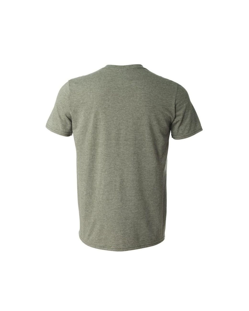 Gildan Short Sleeve Soft-style T-shirt- Heather Military