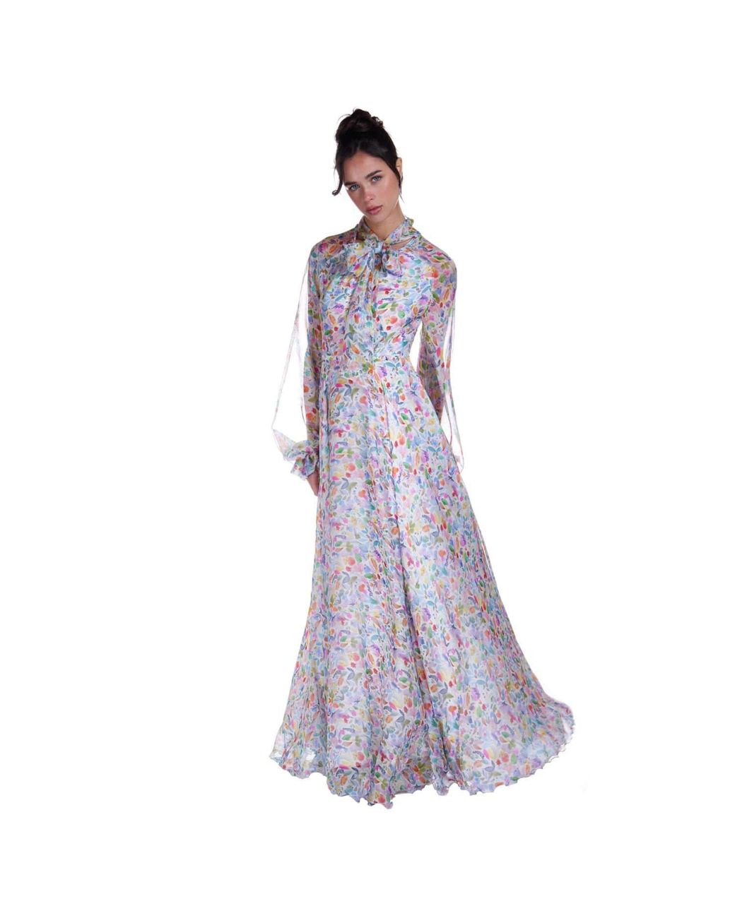 Chiffon frock store designs 2018