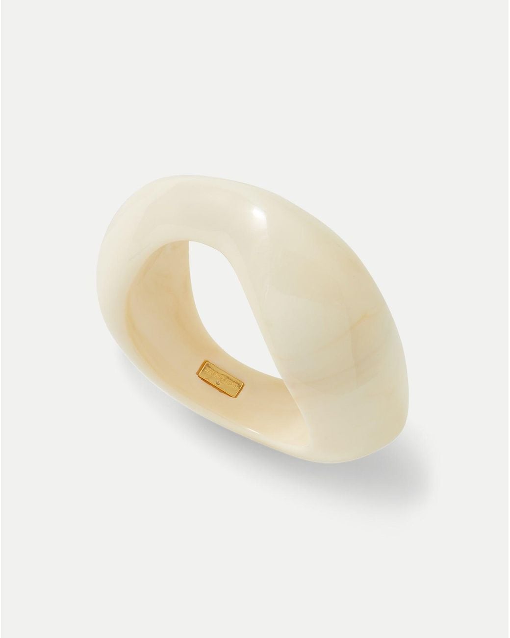 Veronica Beard White Marbled Resin Bangle