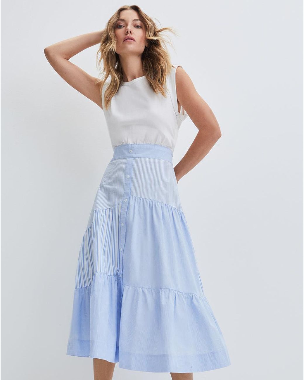 Veronica Beard Tilney Mixedmedia Dress in Blue Lyst