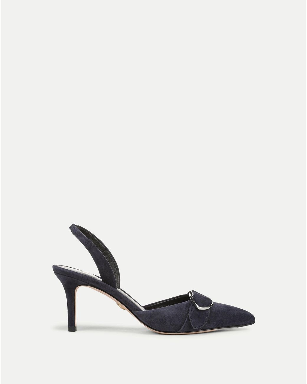 Veronica Beard Blue Loralyn Slingback Buckle Heel