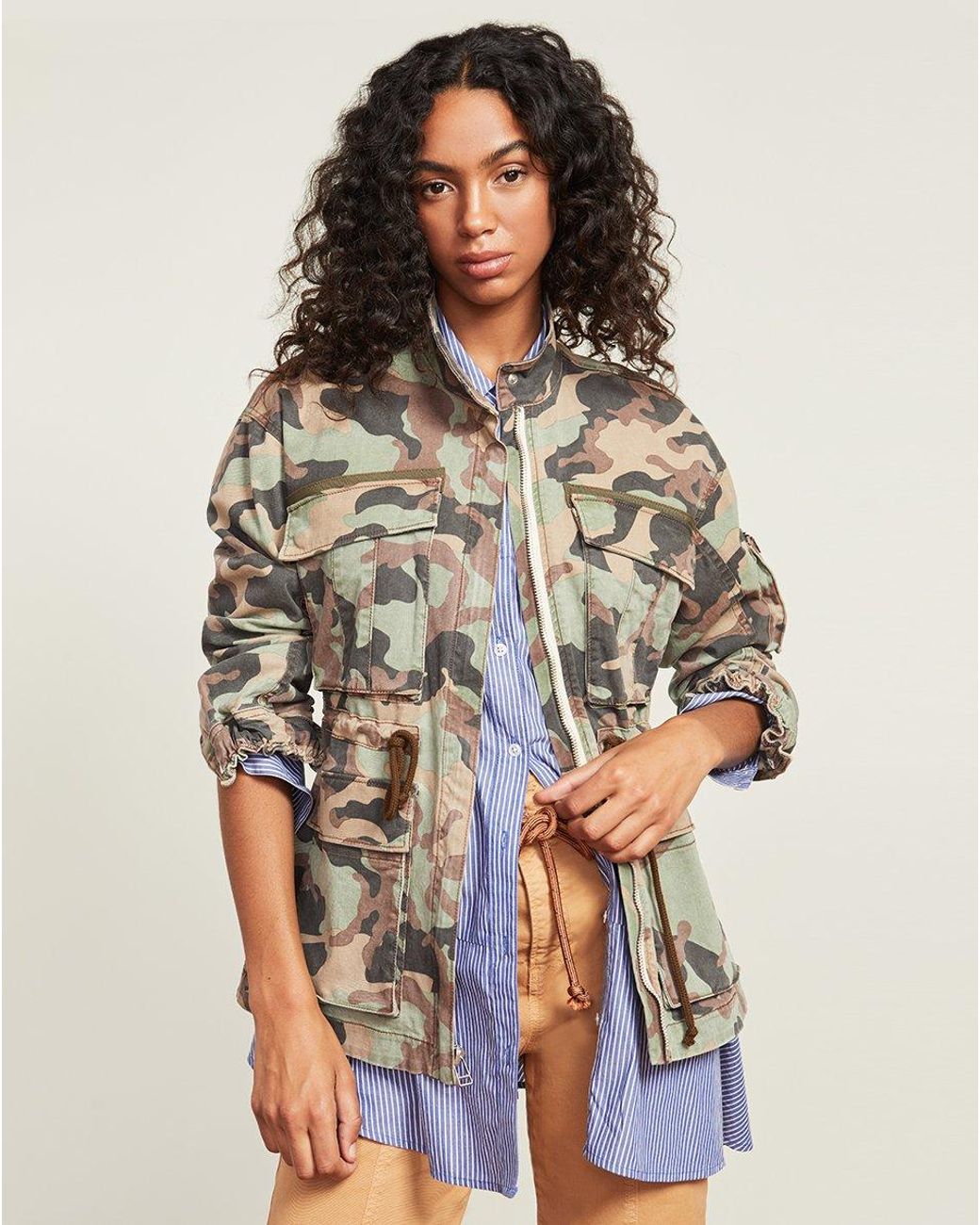veronica beard camo jacket