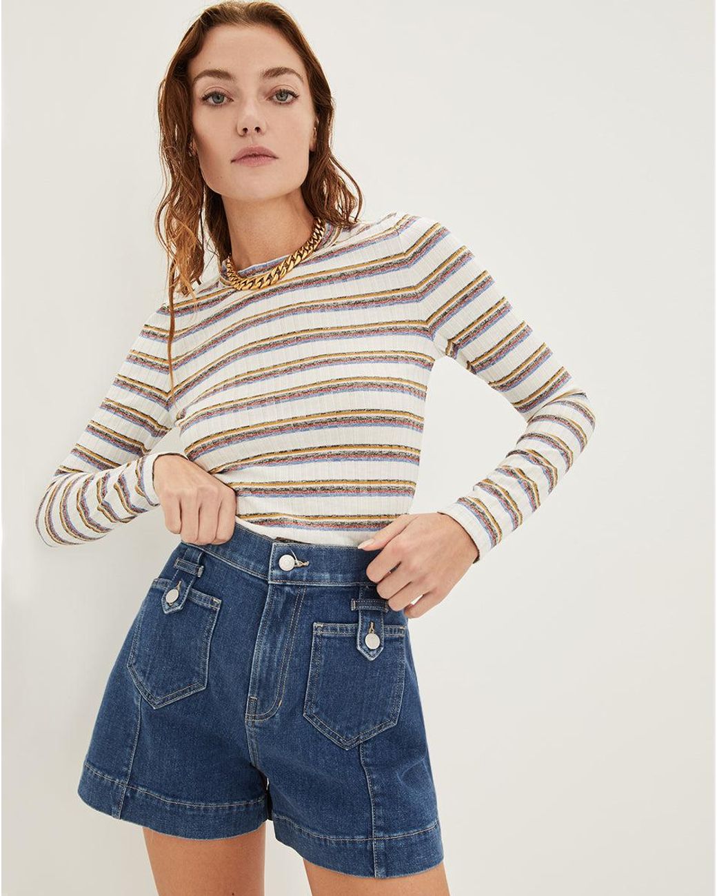 Moulin Lightweight Ribbed-Knit Top