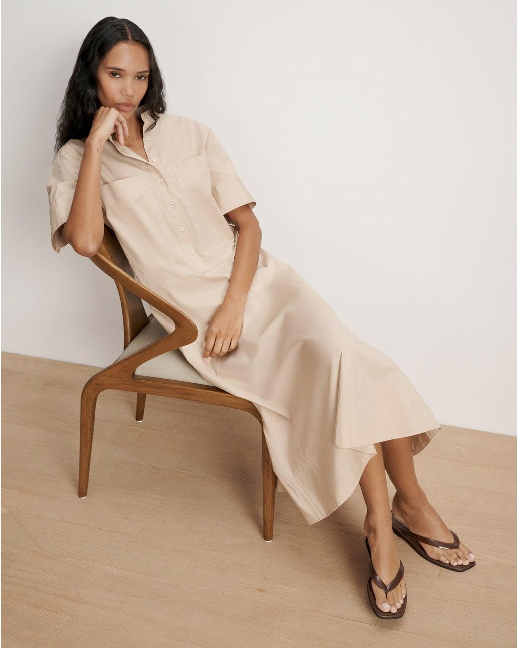 green emerald velvet dress OLIVE OVERSIZE DROP-WAIST DRESS  Adara