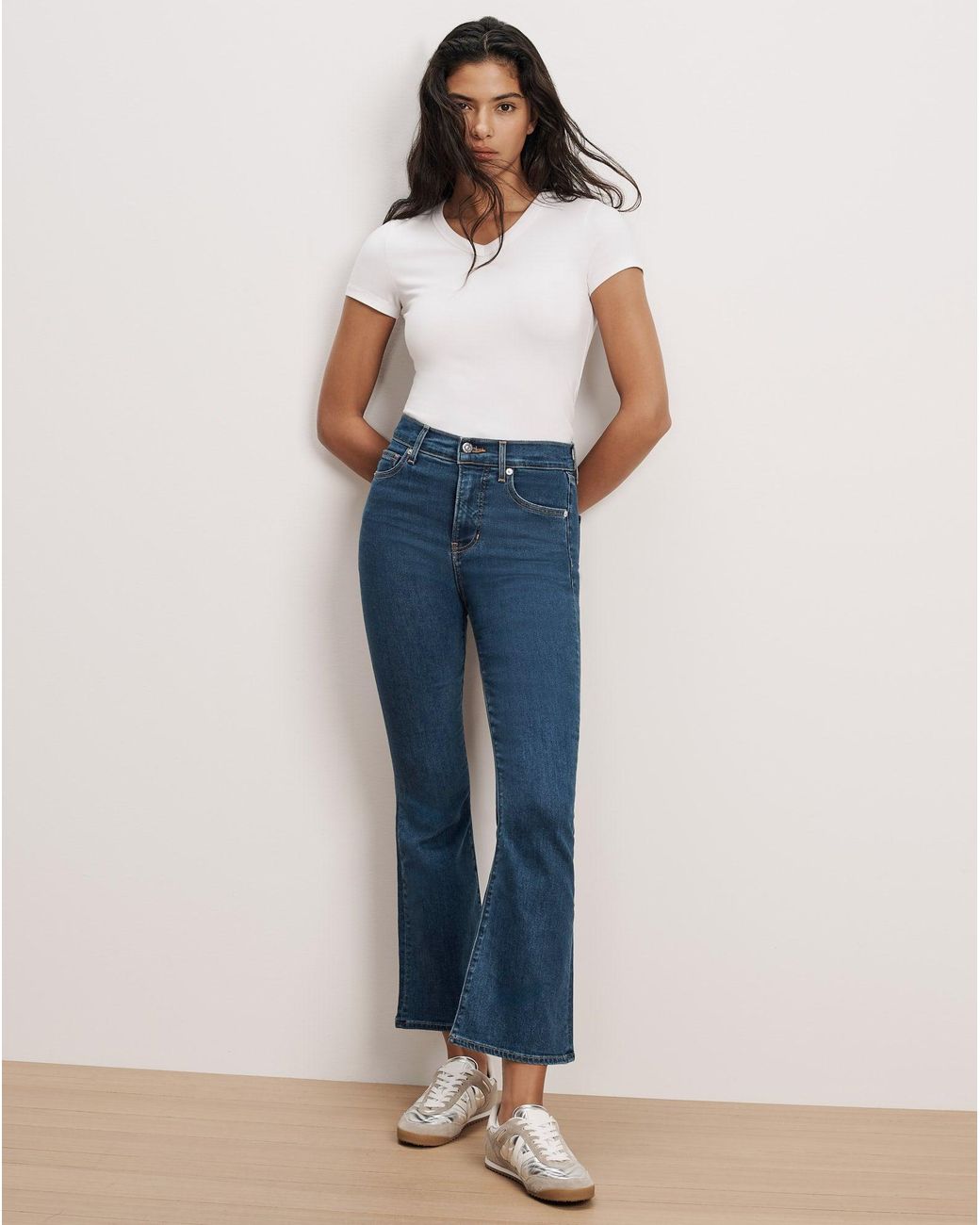 Veronica Beard Blue Carson Kick-flare Jean
