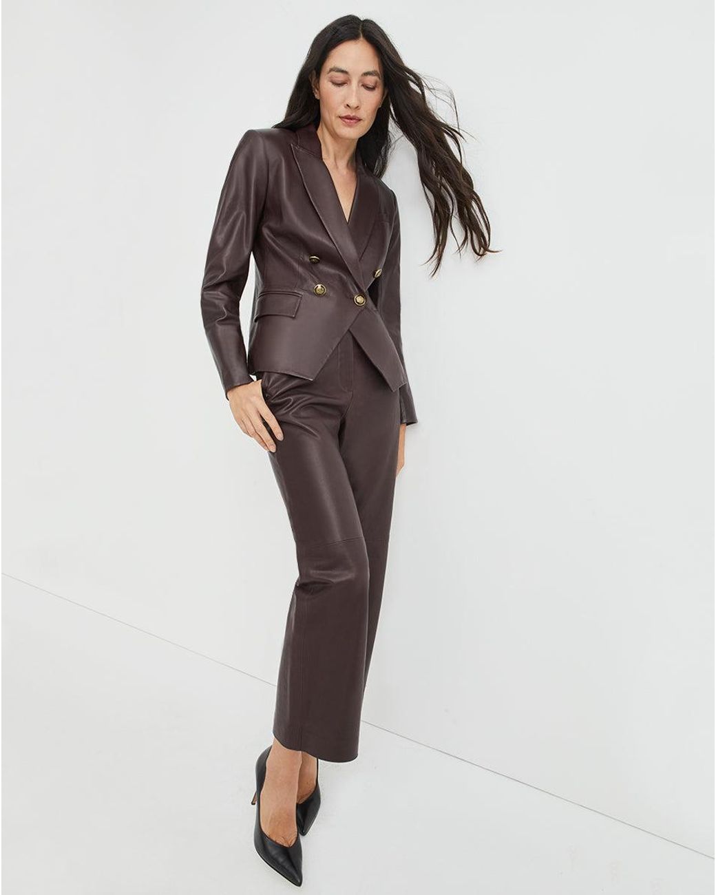 Veronica beard kate leather pants store
