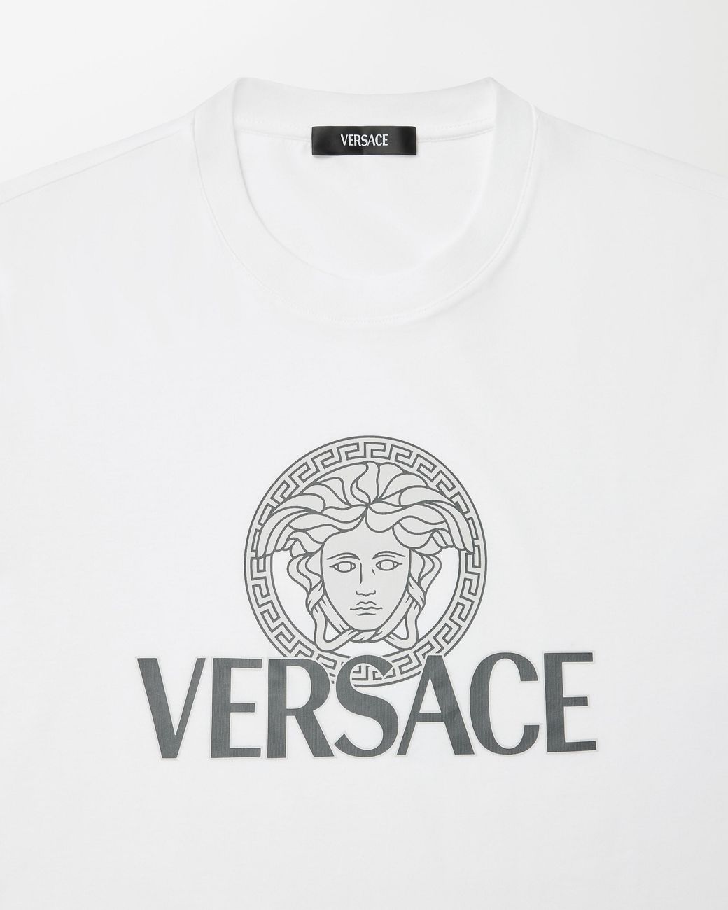 Versace White Logo Cotton T-Shirt for men