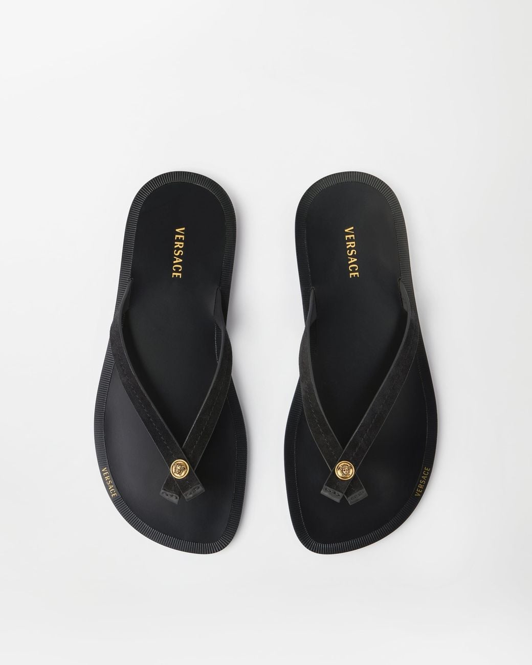 Versace White Gabriel Leather Sandals for men