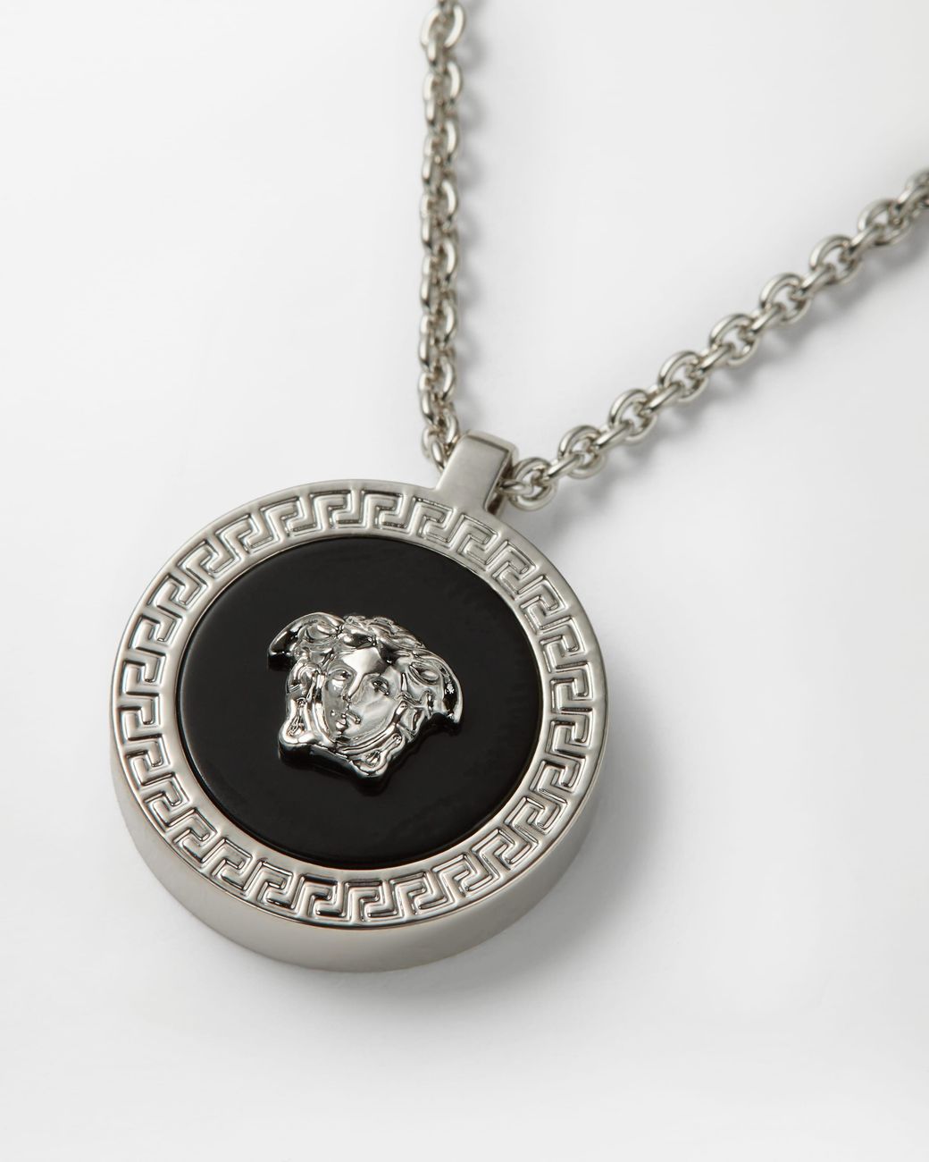 Versace White Medusa Necklace for men
