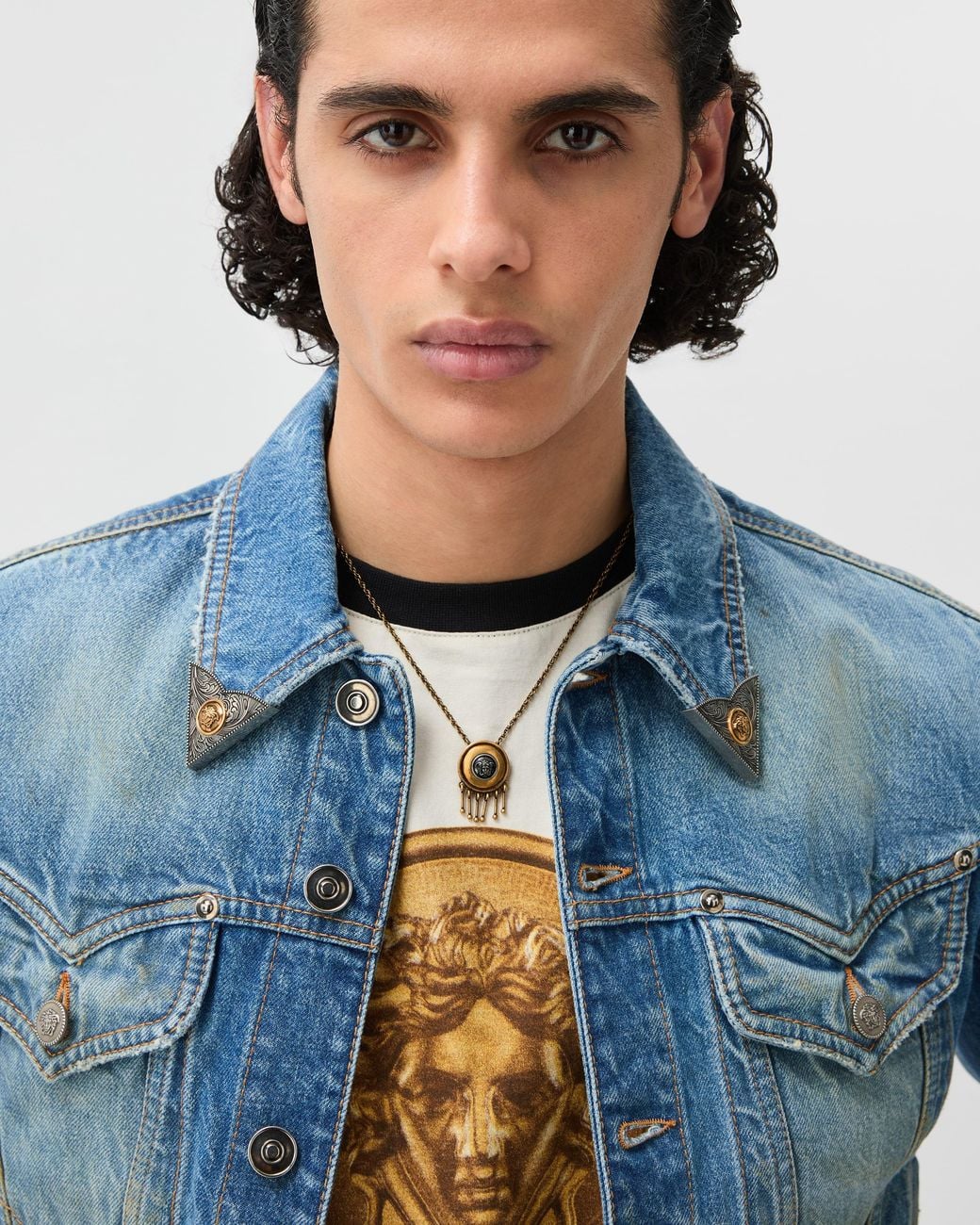 Versace White Scudo Necklace