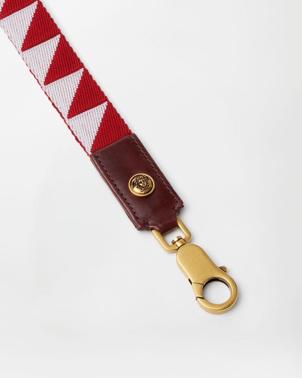 Versace White Ribbon Keychain for men