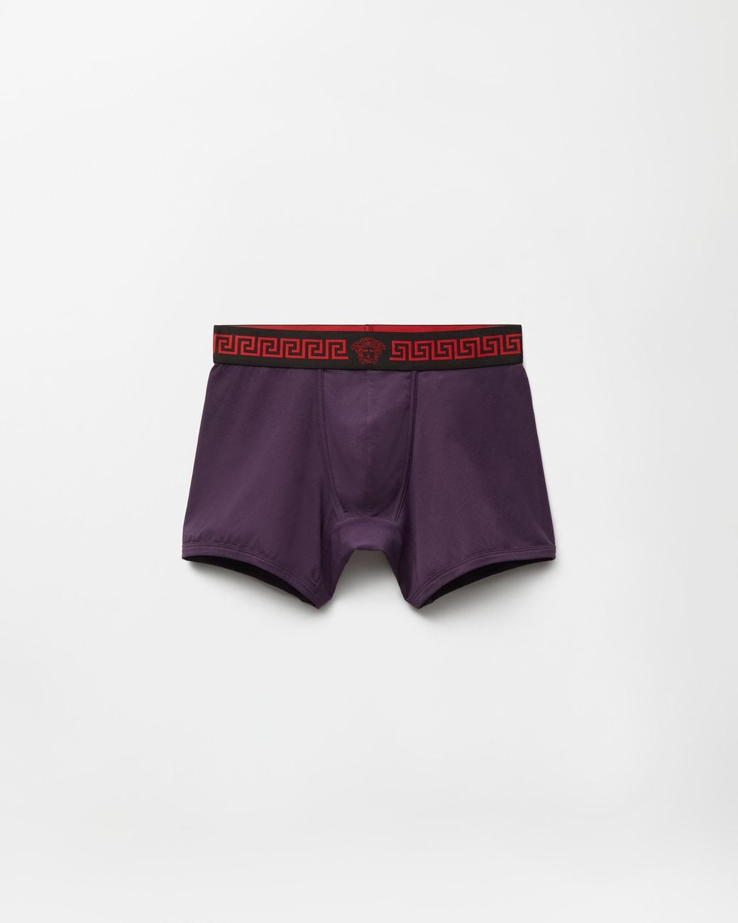 Versace Purple Cotton-Jersey Long Trunks for men