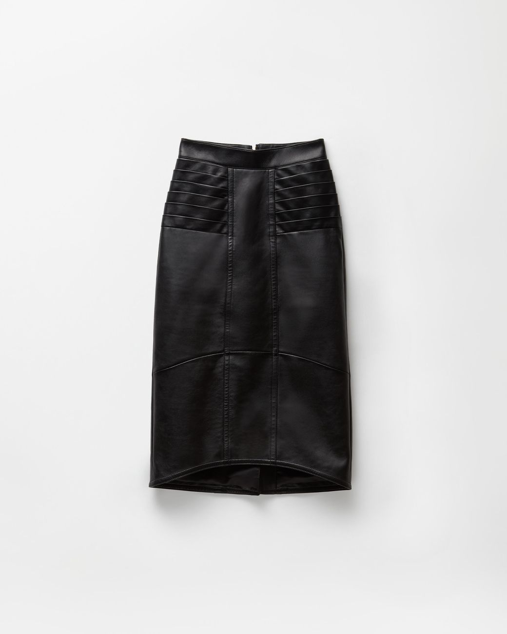 Versace Black Nappa Midi Skirt