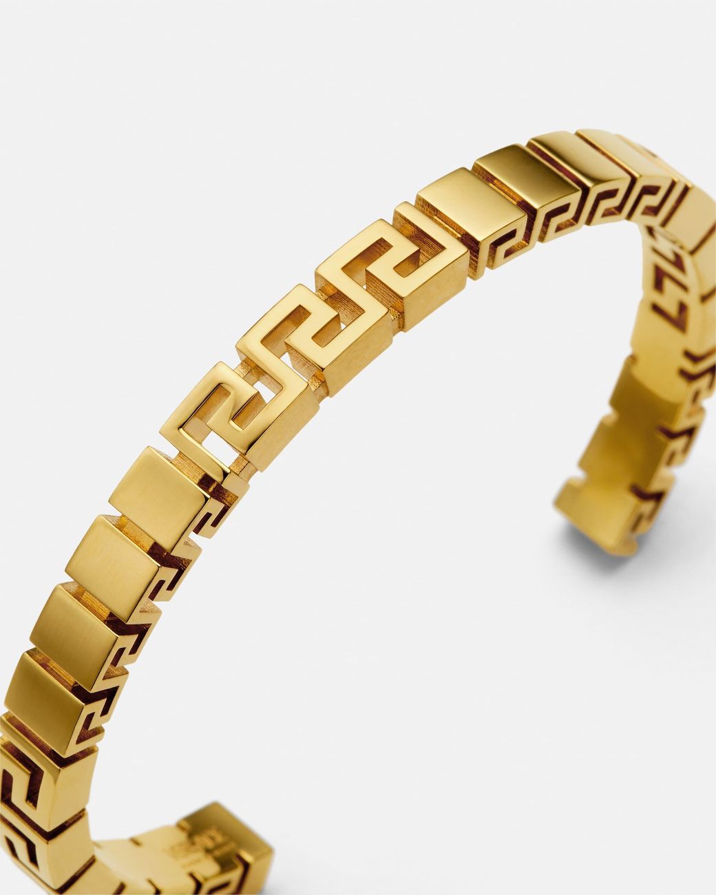 Greca Bracciale Rigido di Versace in Metallic