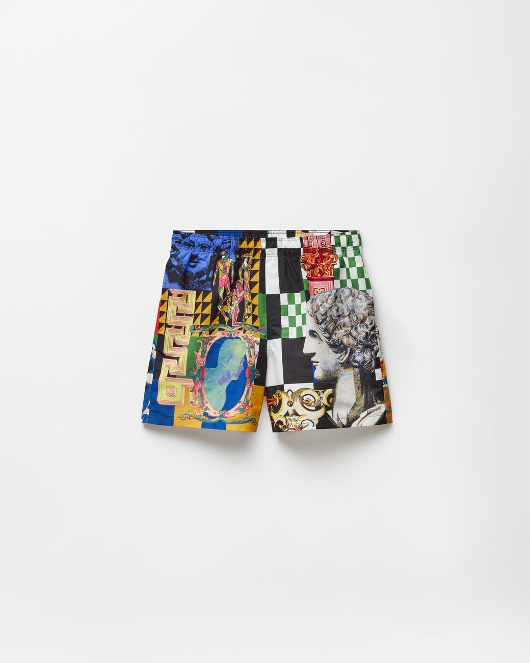 Versace White Printed Boardshorts for men