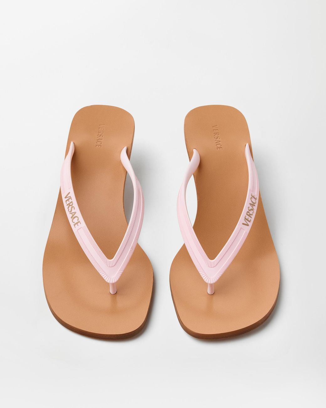 Versace Natural Sophie Rubber Thong Sandals 40 Mm