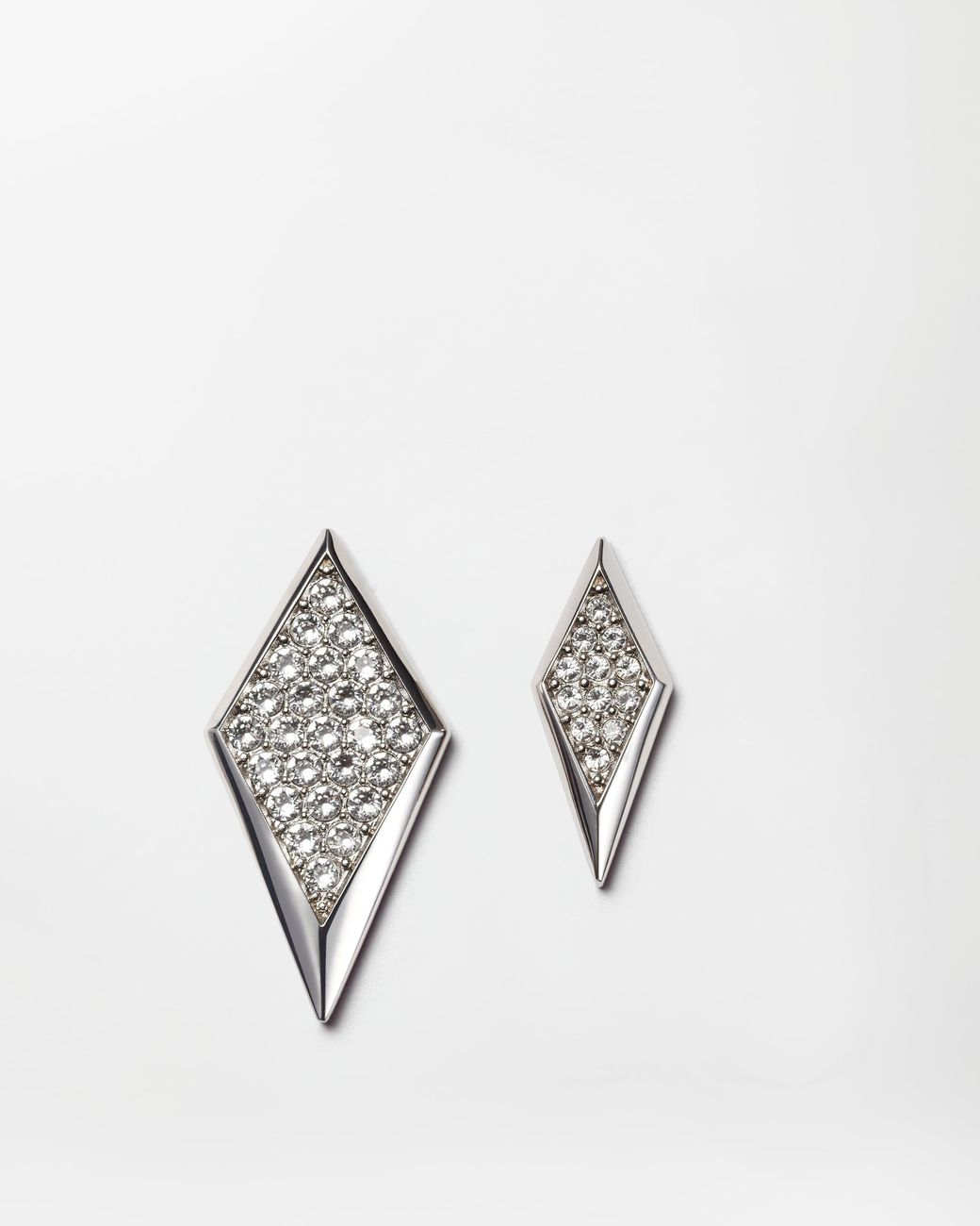 Versace White Blade Crystal Earrings