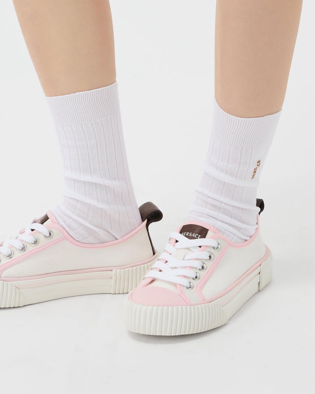 Versace White Goliath Canvas Sneakers