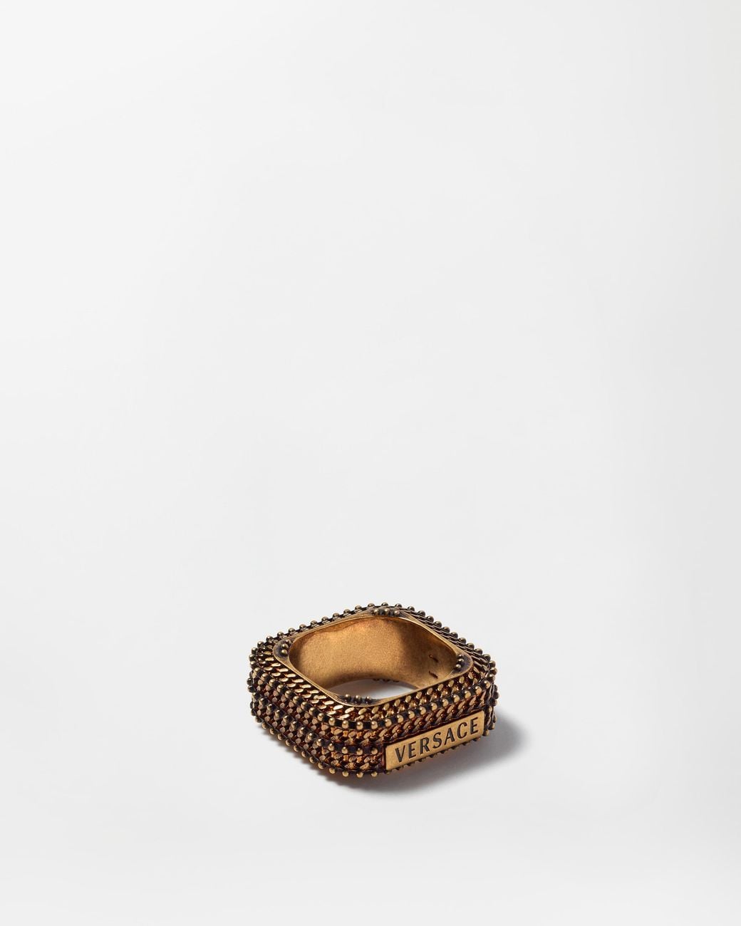 Versace White Axis Ring for men