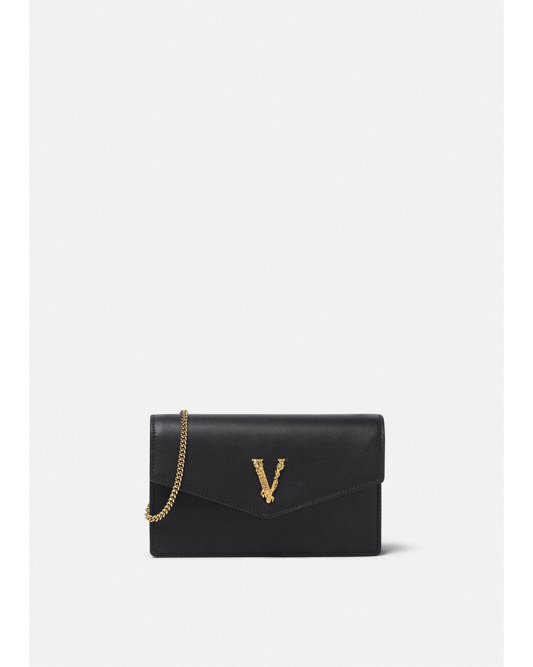 Versace Virtus Envelope Clutch in White | Lyst