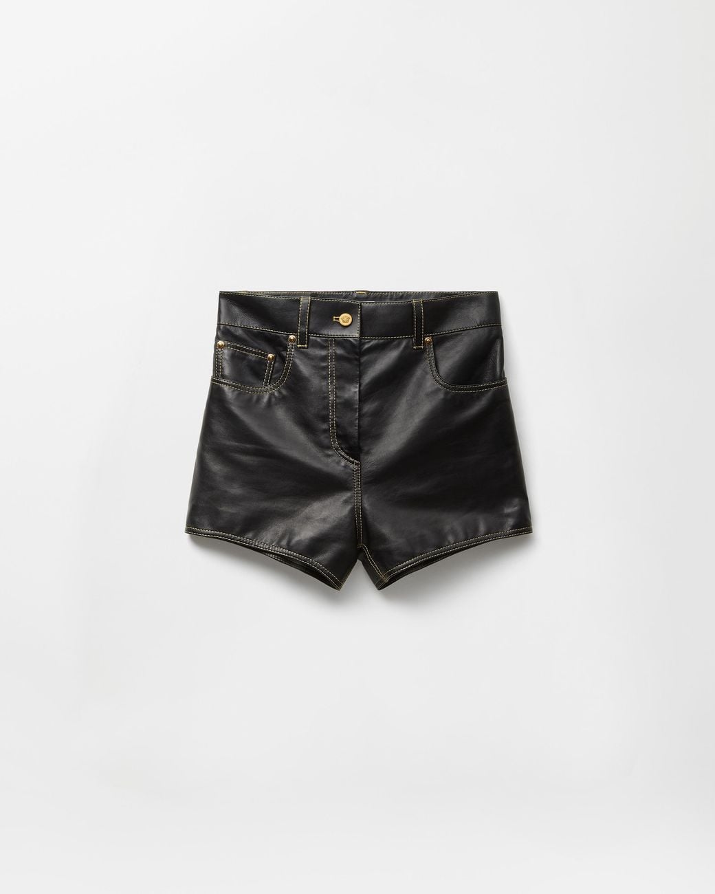 Versace Black Nappa Shorts