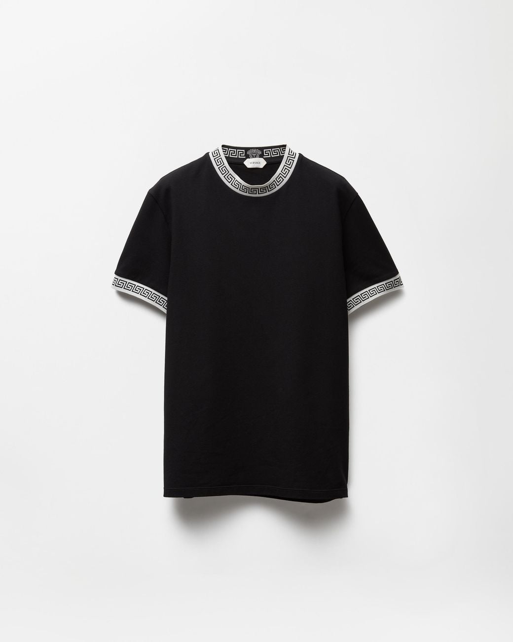 Versace Black Stretch Cotton-Jersey Slim T-Shirt for men