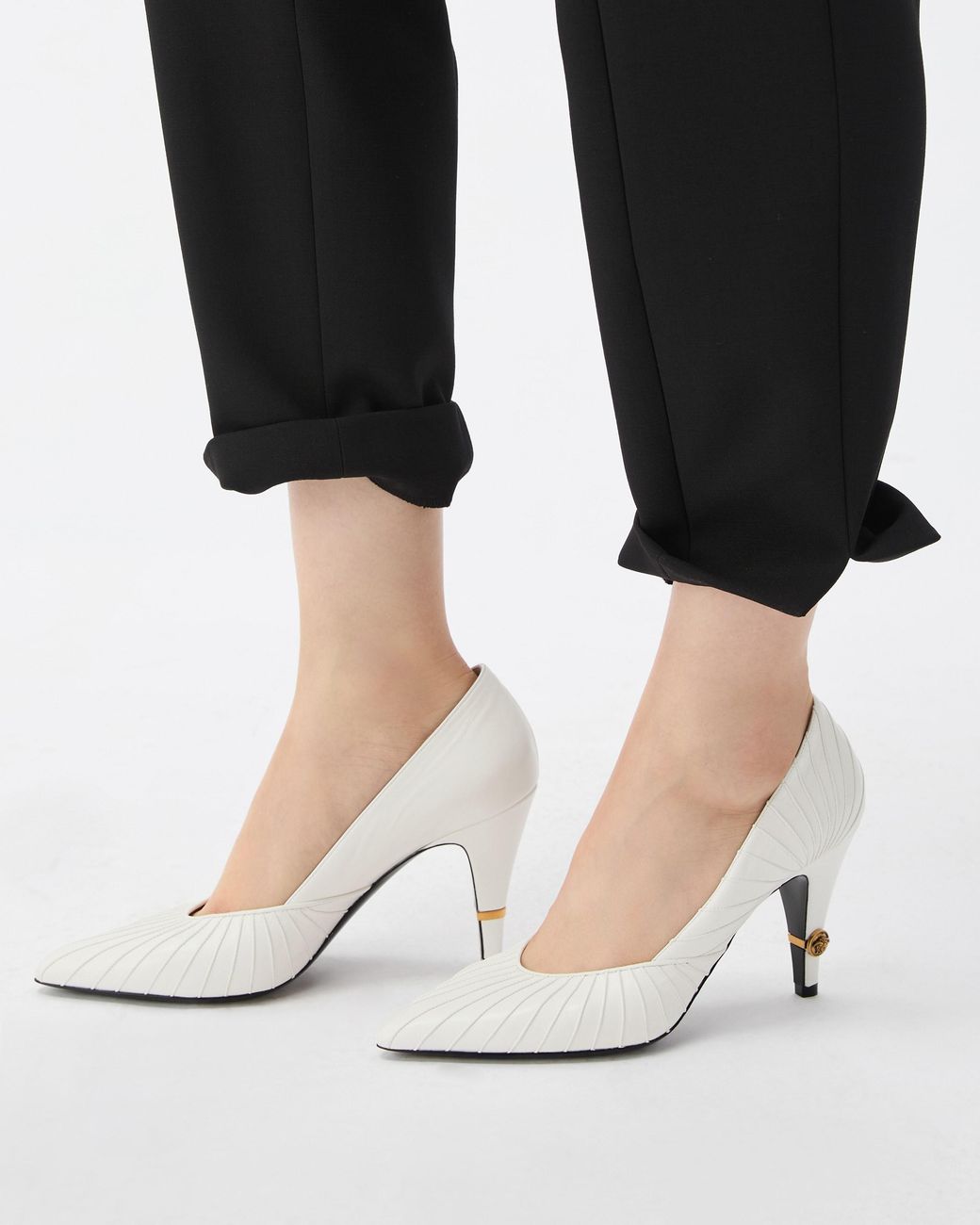 Gianni Décolleté di Versace in White