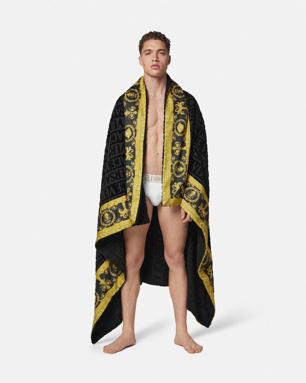 Versace White Nylon-Blend Swim Briefs for men