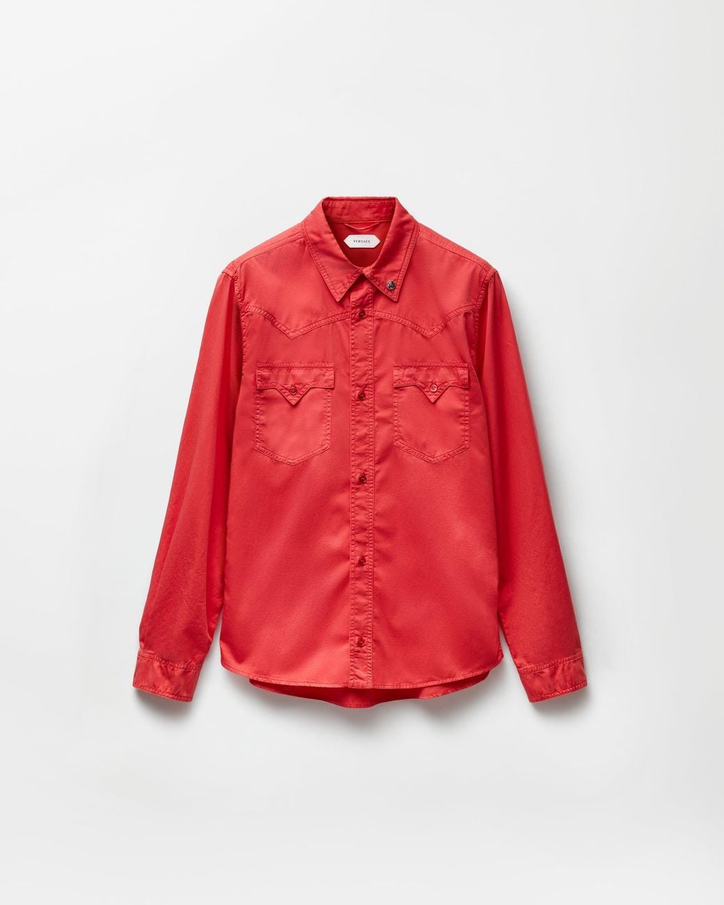 Versace Red Cotton Regular Shirt for men