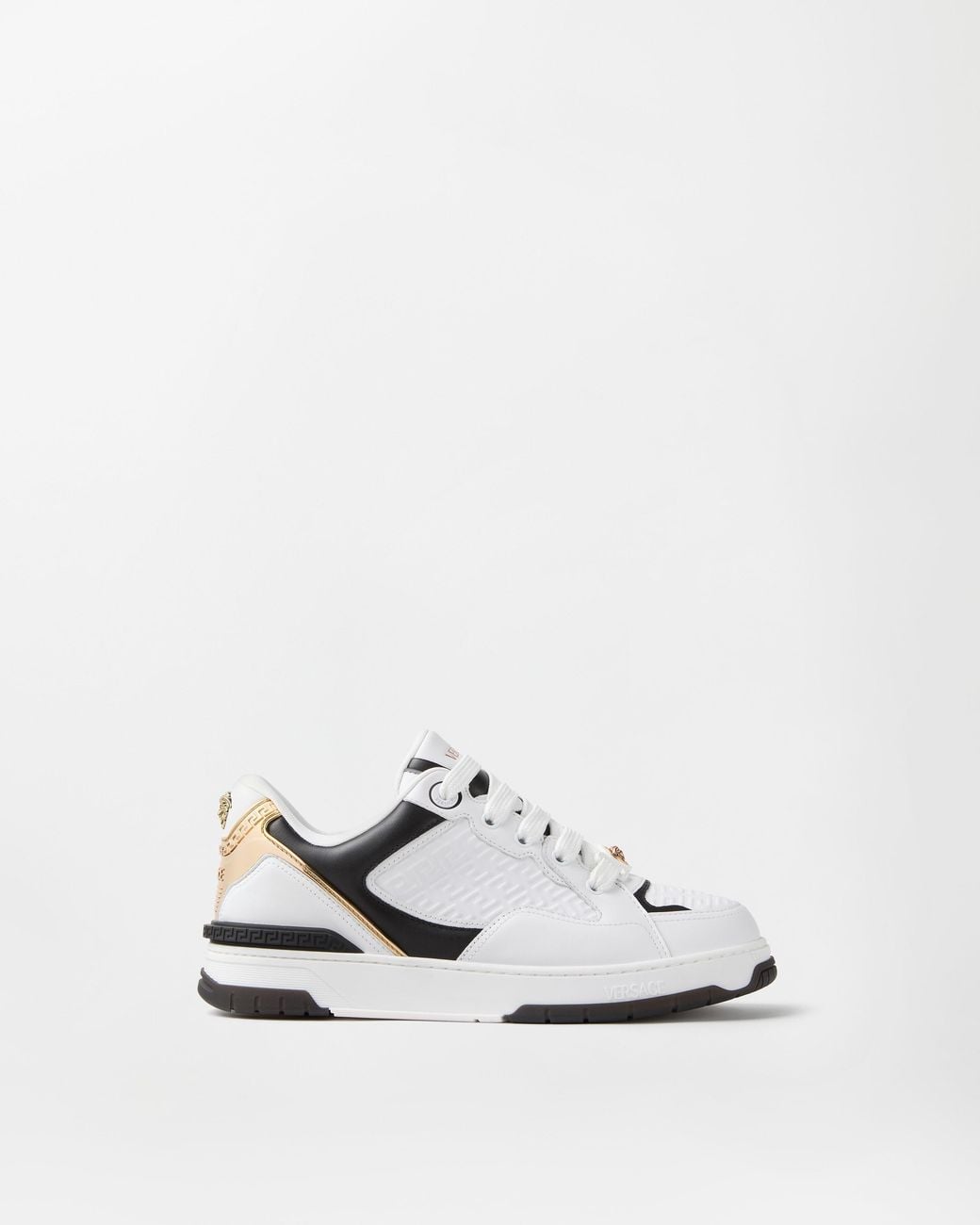 Versace White Biggie Basket Sneakers for men