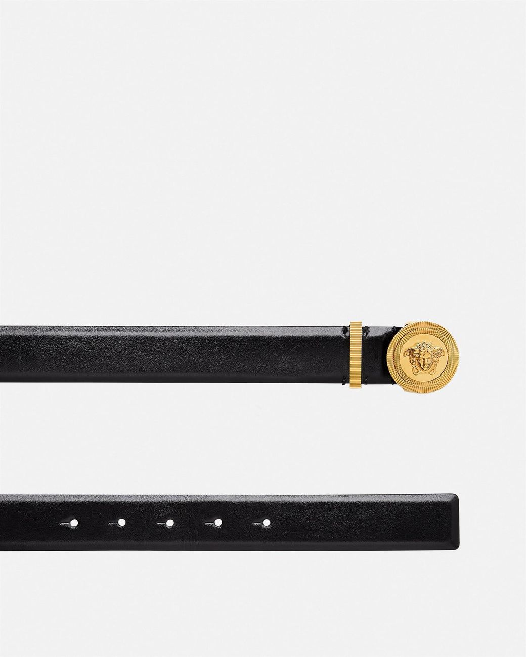 Versace White Medusa Biggie Leather Belt