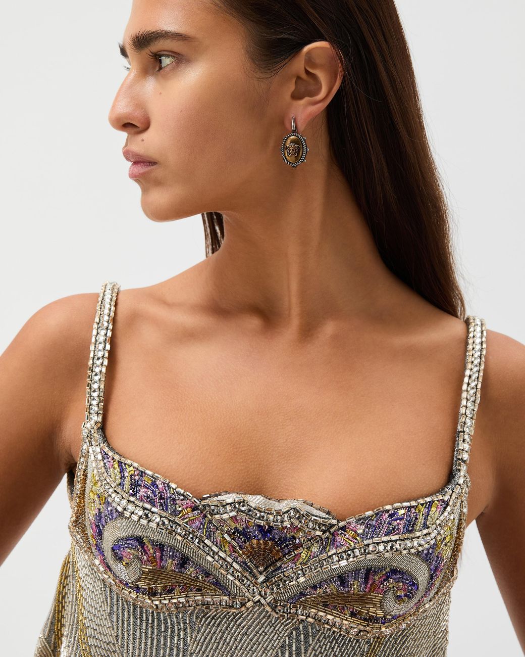 Versace Metallic Tivoli Earrings