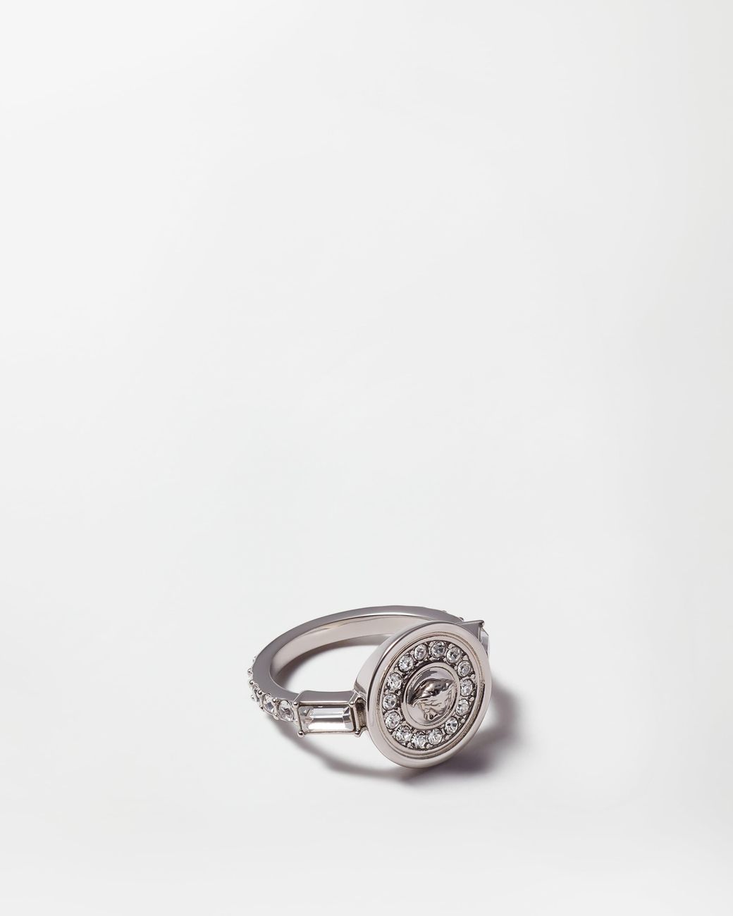 Versace White Bright Medusa Crystal Ring