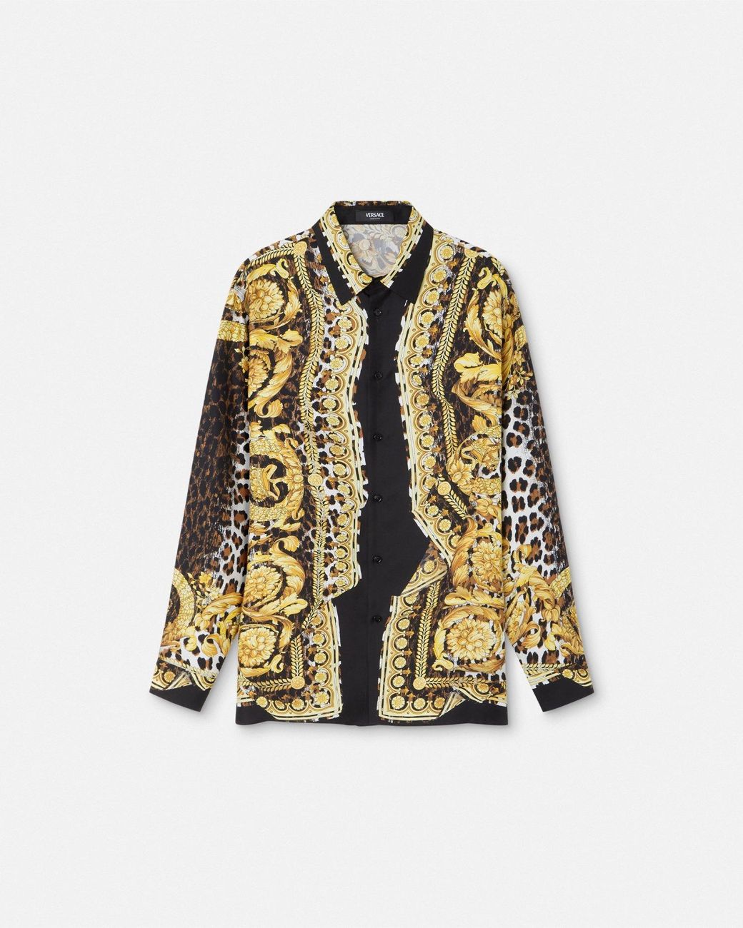 Versace Chemise En Soie Wild Barocco Illusion in Metallic for Men Lyst