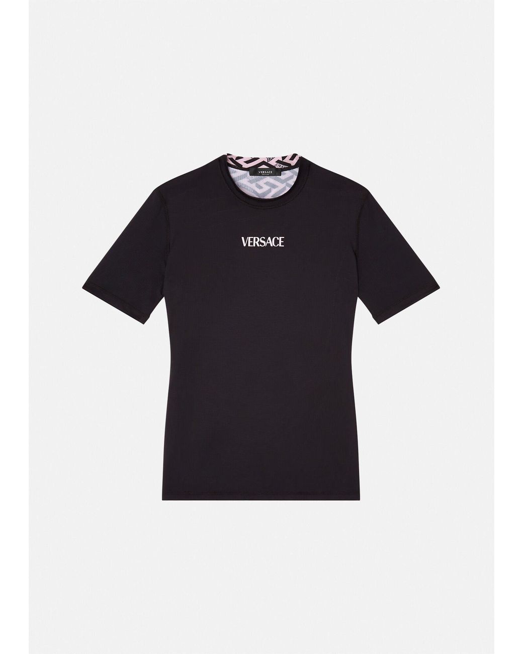 Versace La Greca Gym Shirt in Black