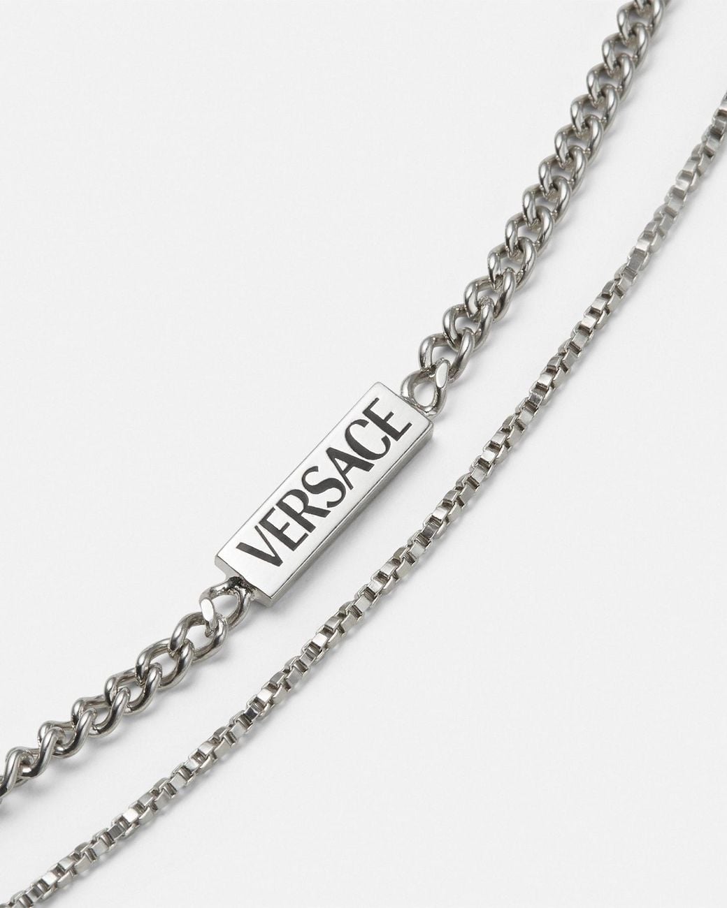 Versace White Safety Pin Necklace