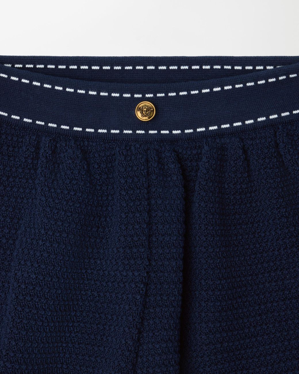 Versace Blue Cotton Knit Shorts