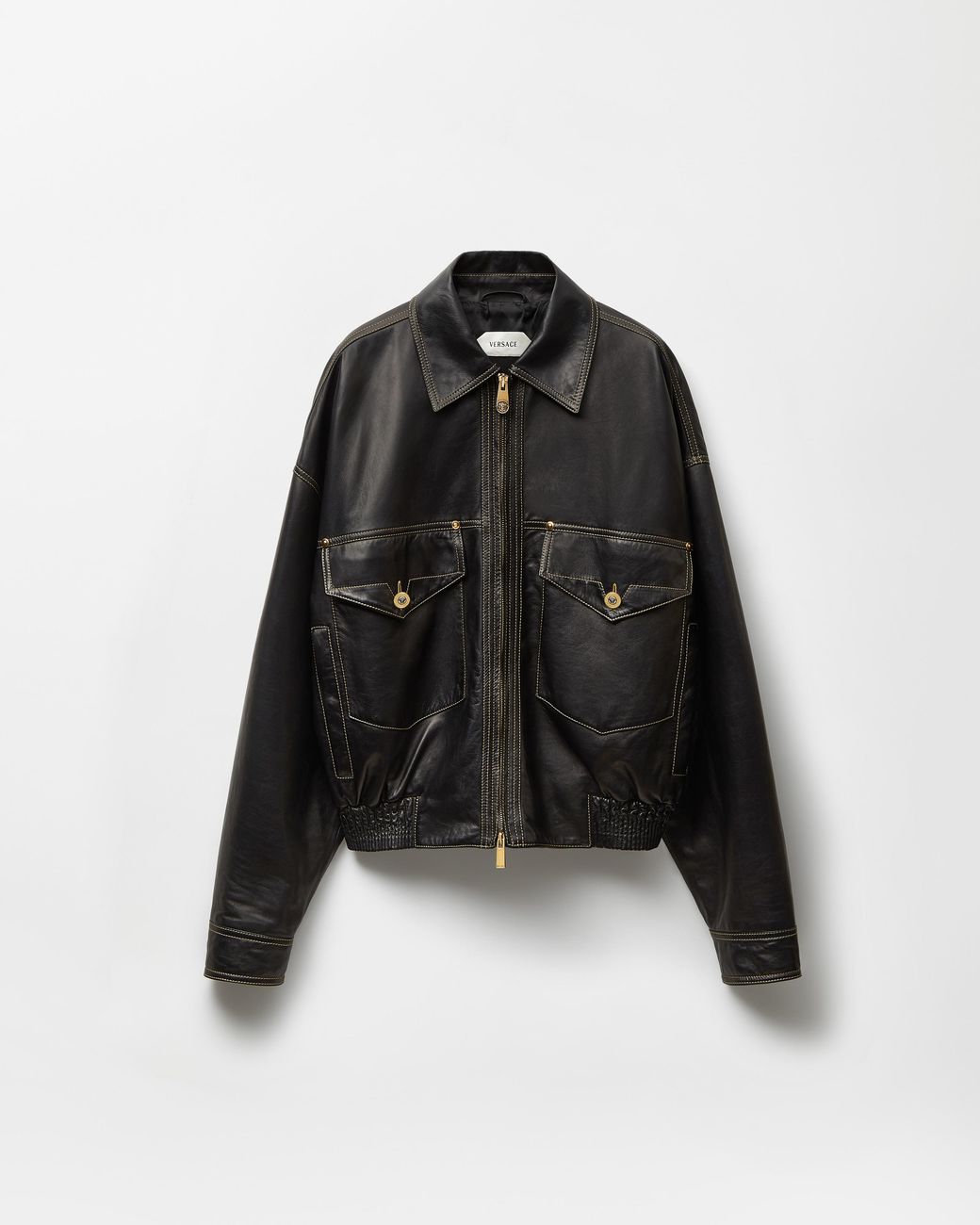Versace Black Nappa Blouson for men