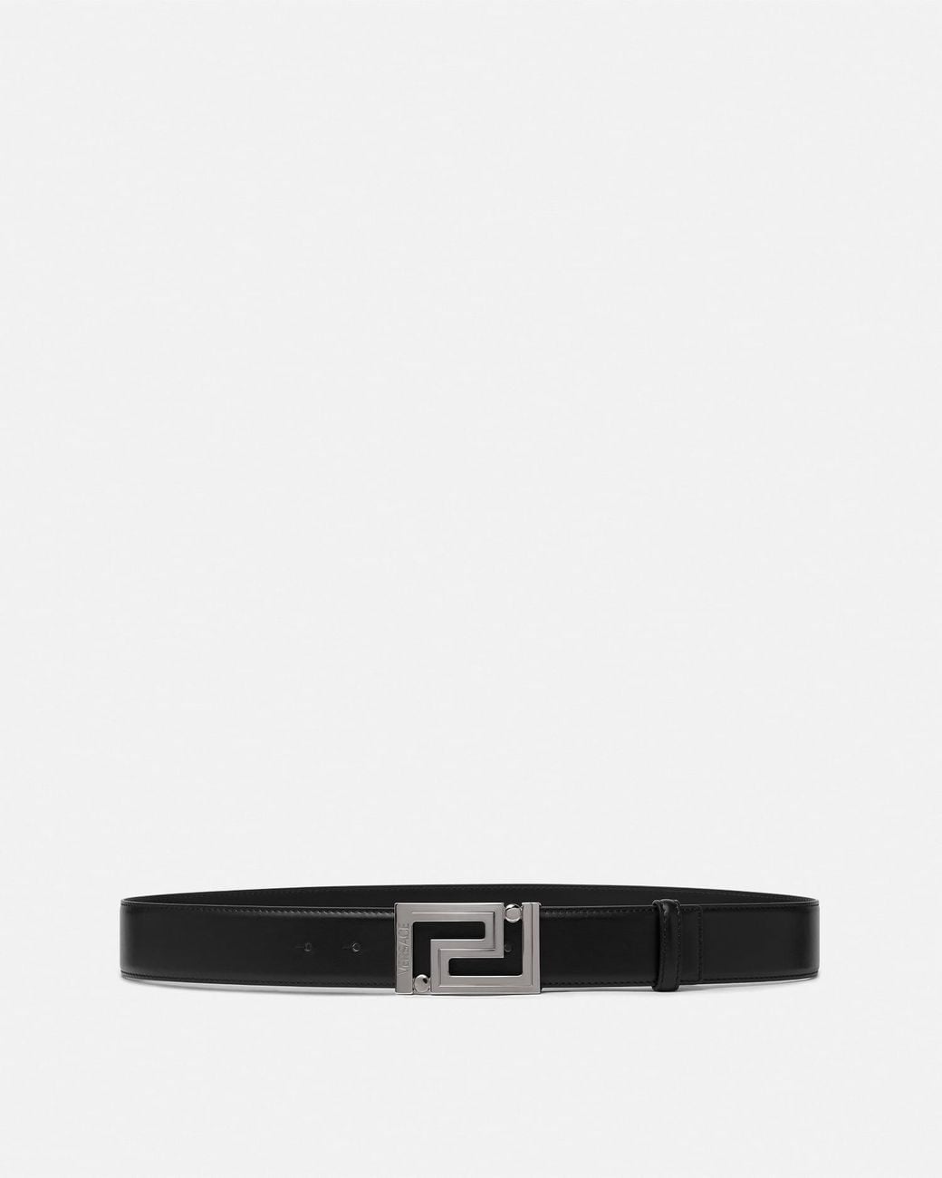 Versace White Greca Leather Belt 1.6" for men