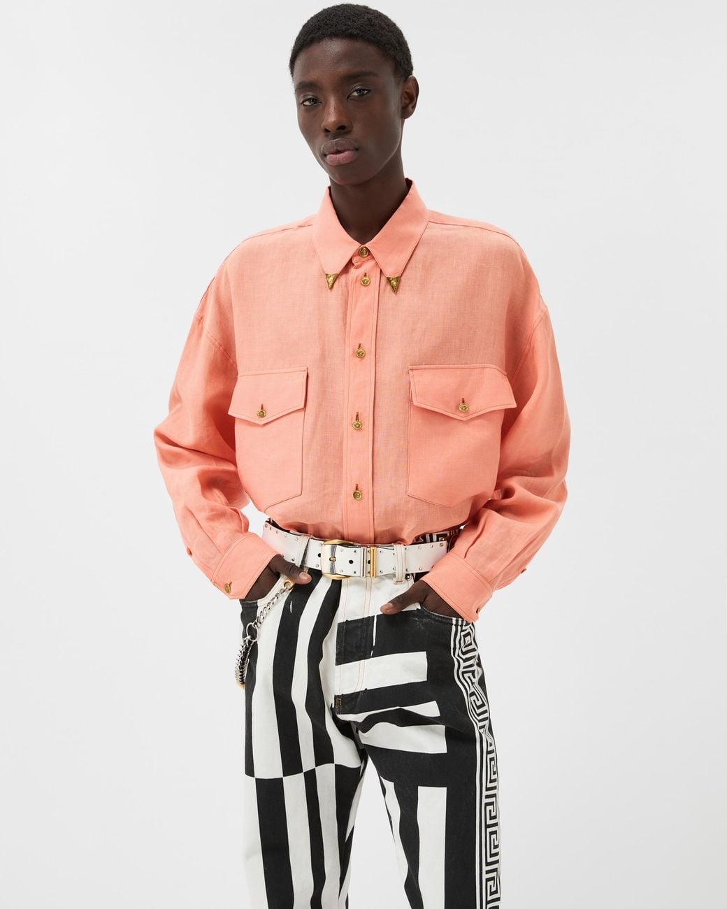 Camicia Loose di Versace in Pink da Uomo