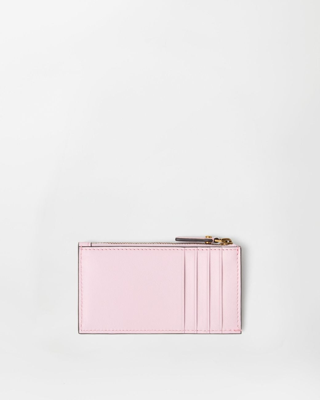 Versace Pink Emblème Leather Zip Card Holder