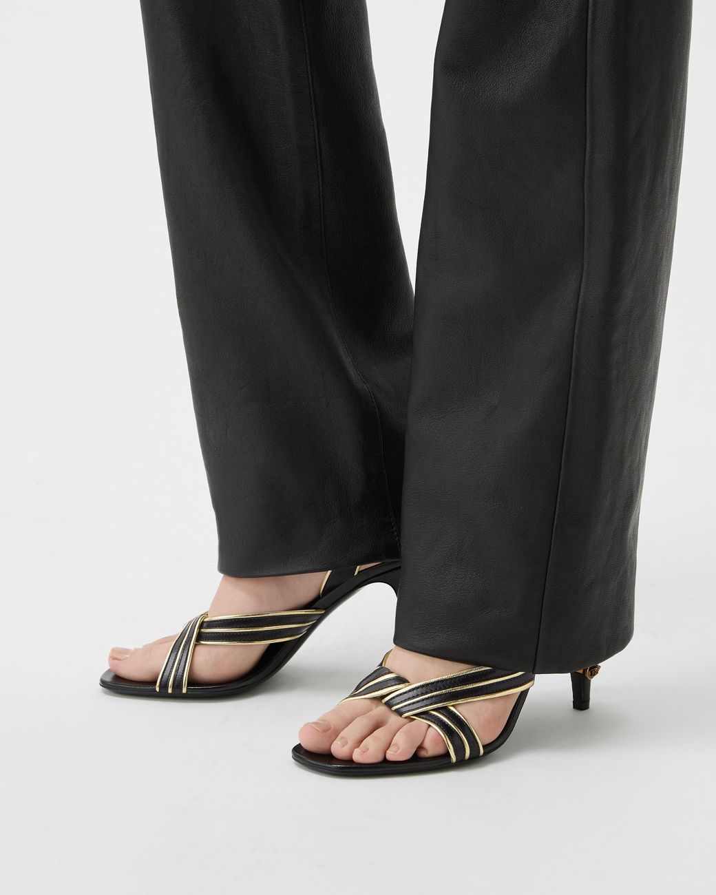 Versace White Gianni Nappa Sandals 90 Mm