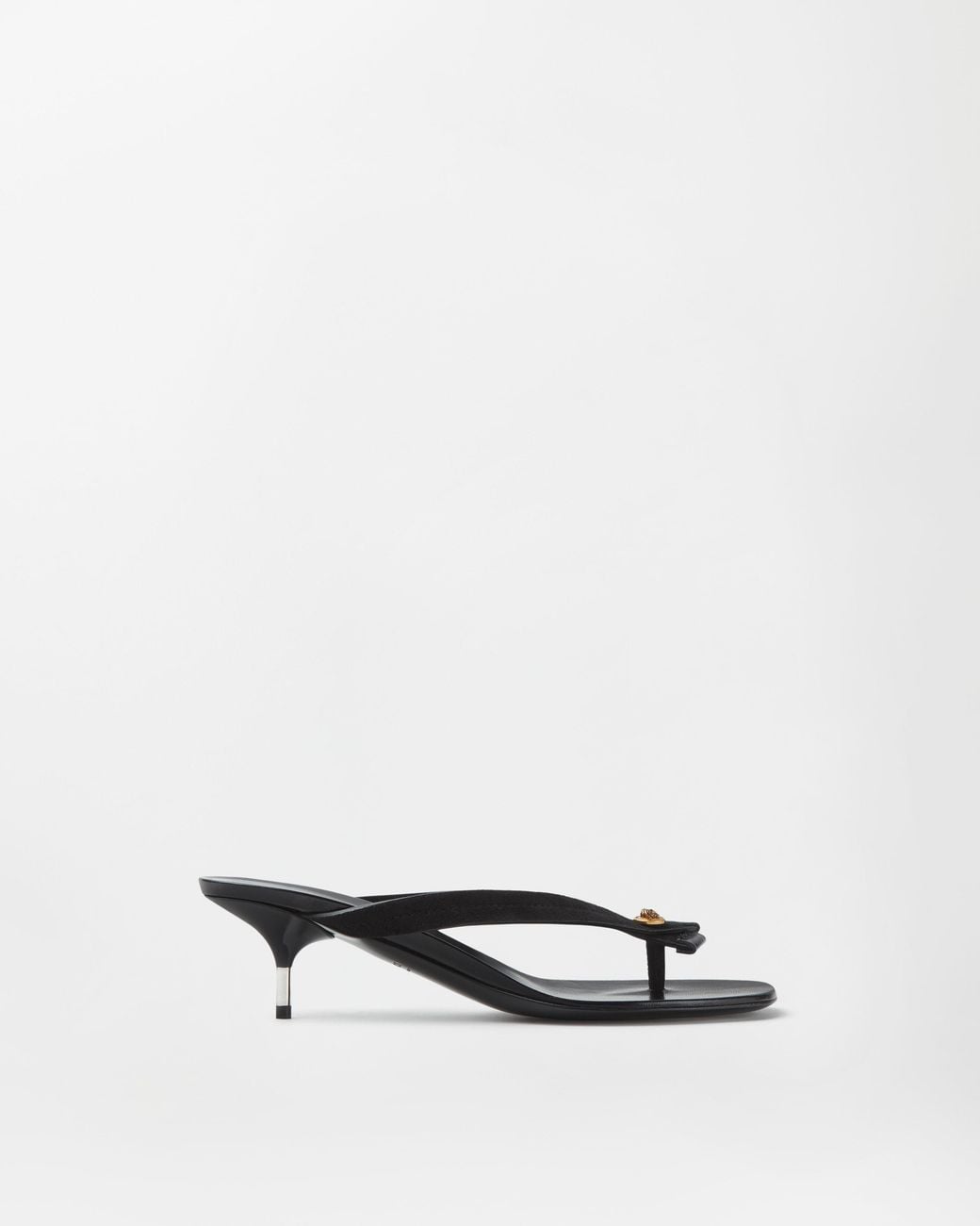 Versace White Gavriel Suede Thong Sandals 50 Mm