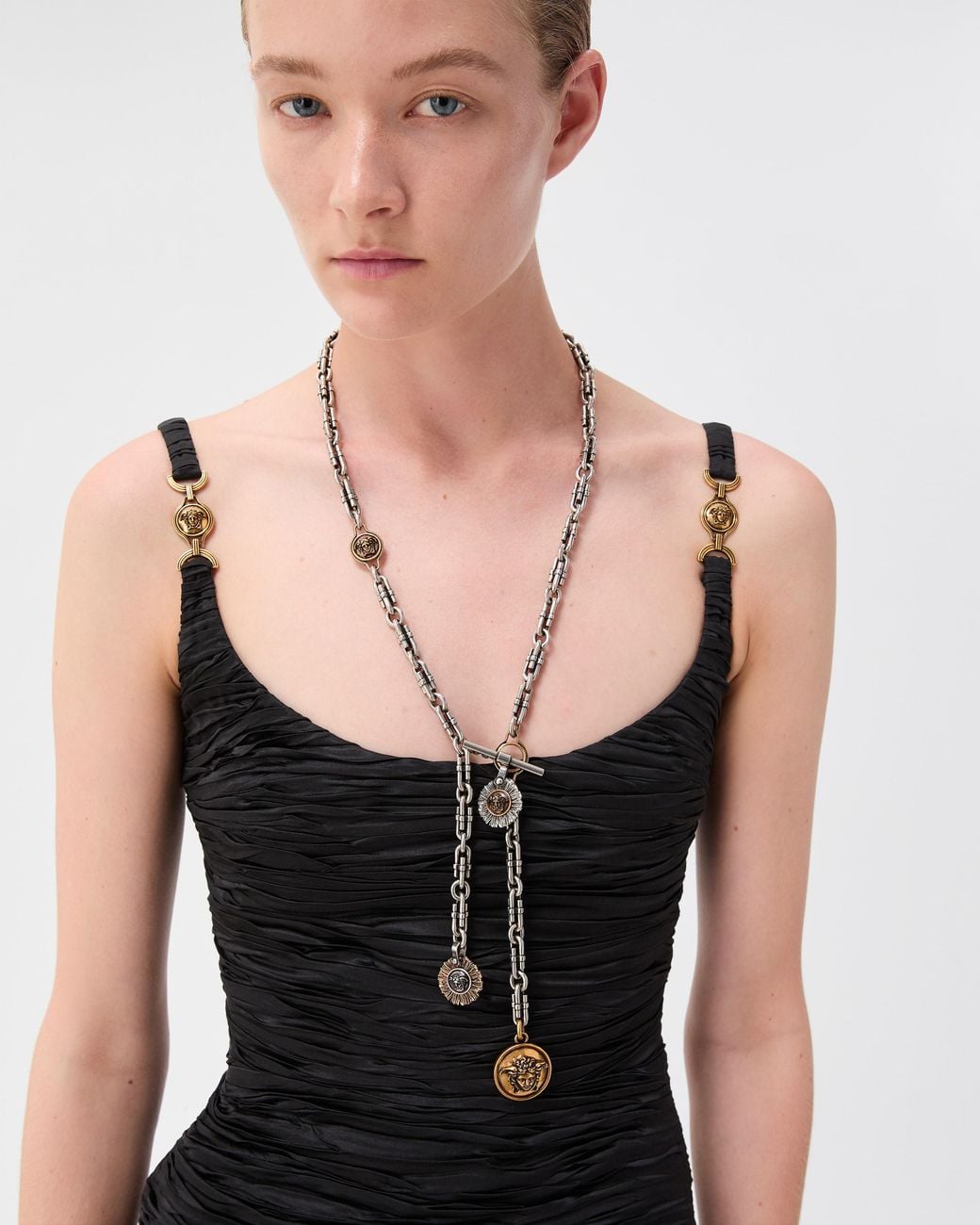 Versace White Coins Necklace