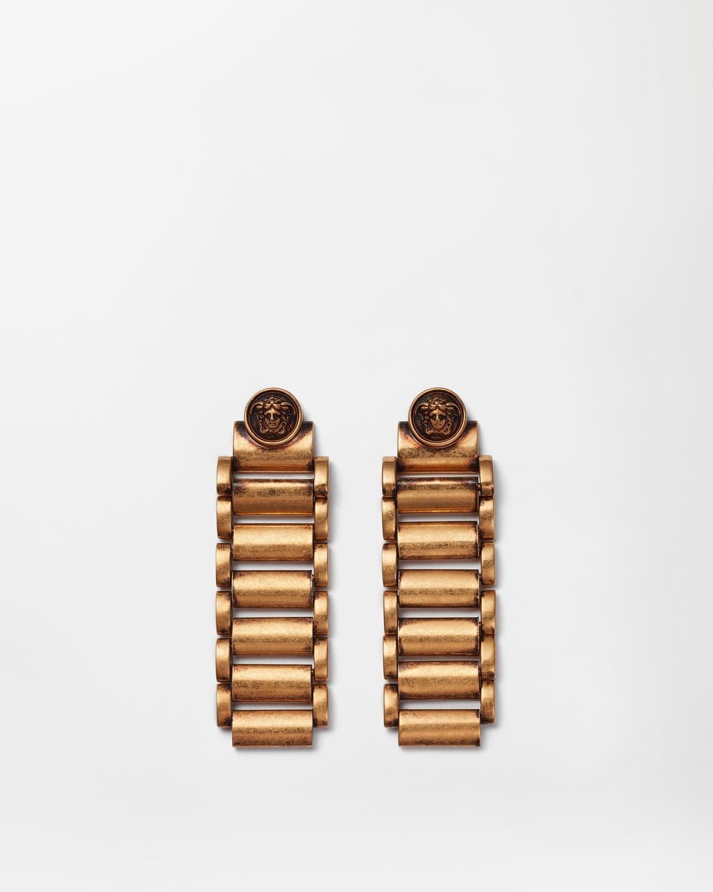 Pendientes Link Versace de color Metallic