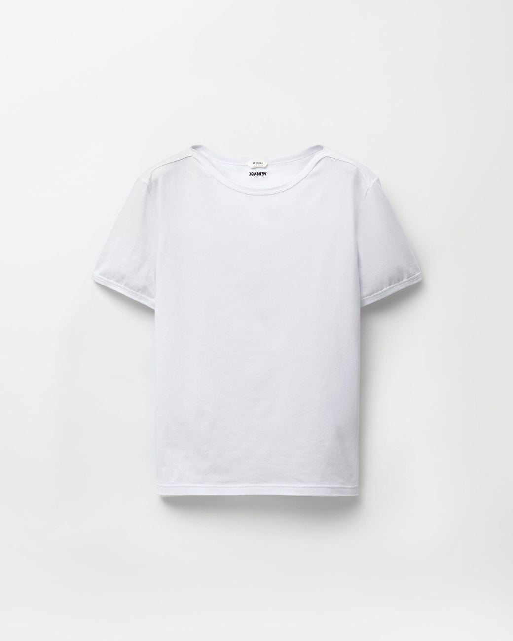 Versace White Embroidered Cotton-Jersey T-Shirt for men