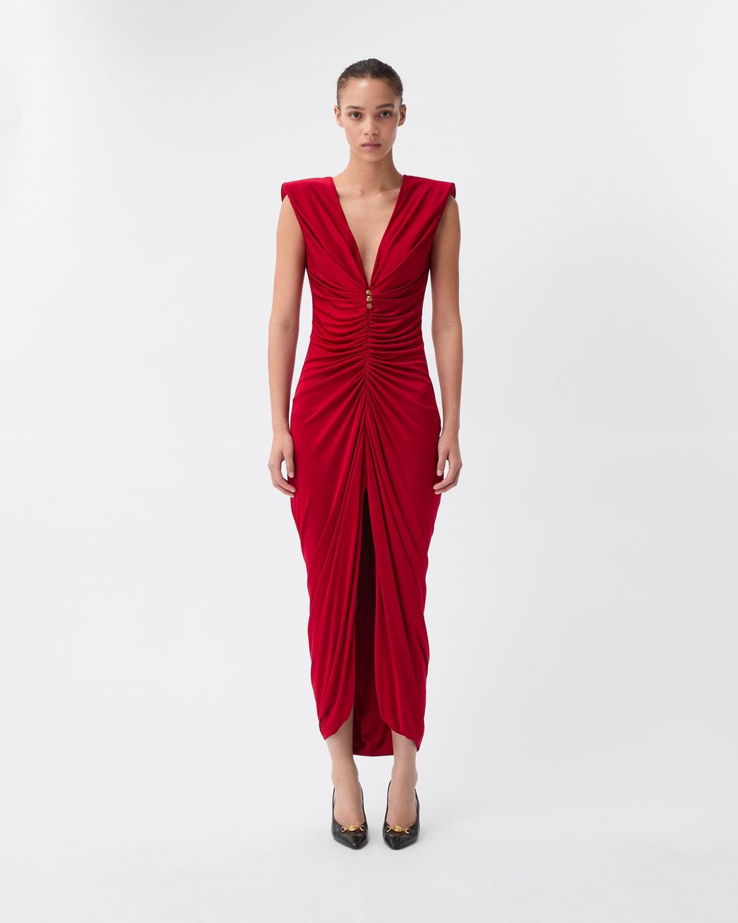 Versace Red Viscose-Jersey Gown