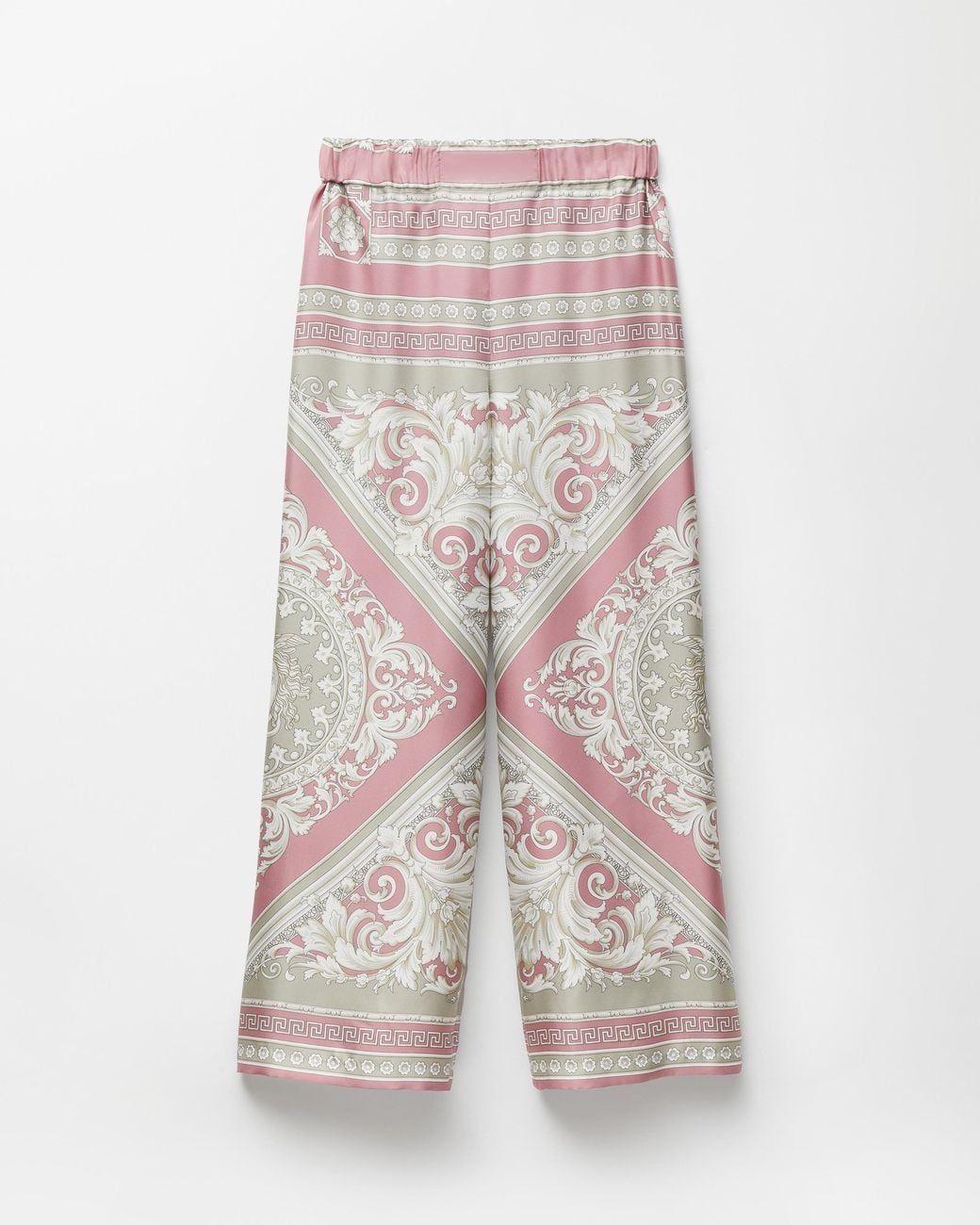 Versace Multicolor Printed Silk Twill Pajama-Style Pants