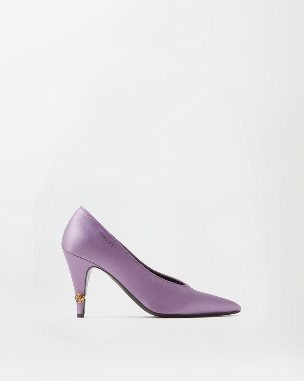 Versace Purple Escarpins Gianni 90 Mm En Satin