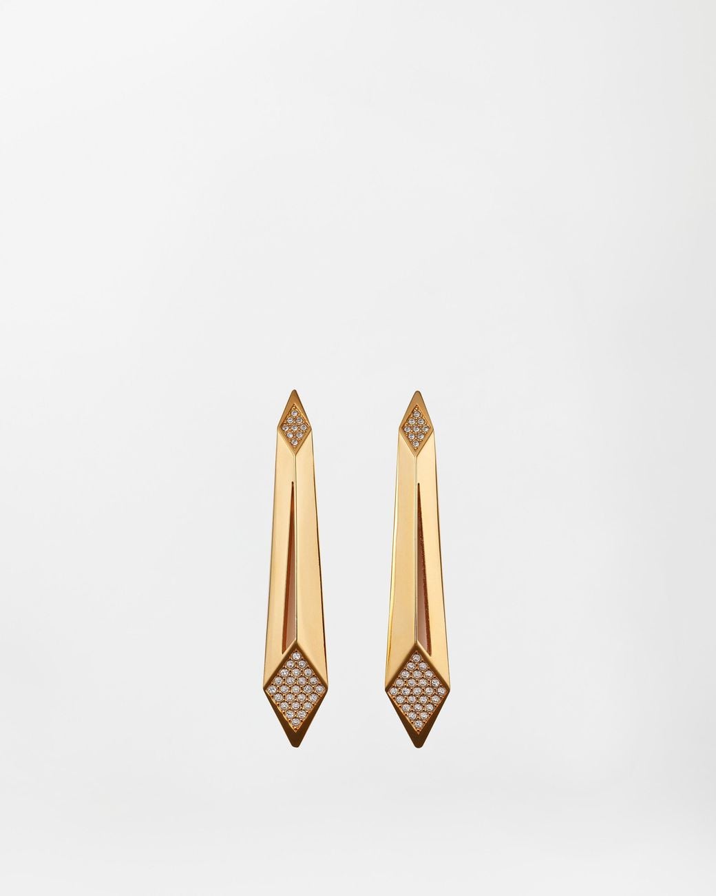 Versace Metallic Blade Crystal Earrings